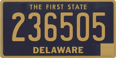DE license plate 236505