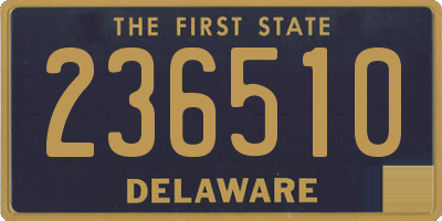 DE license plate 236510