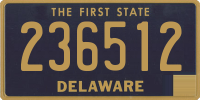 DE license plate 236512
