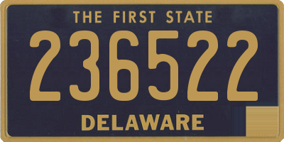 DE license plate 236522