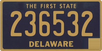 DE license plate 236532