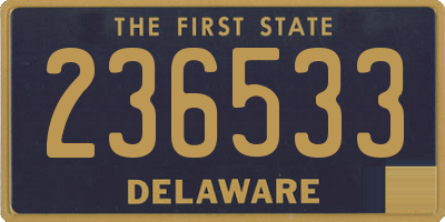 DE license plate 236533