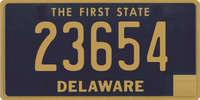 DE license plate 23654