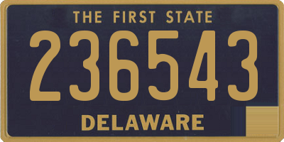 DE license plate 236543