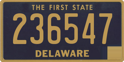 DE license plate 236547