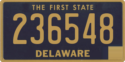 DE license plate 236548