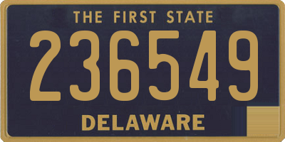 DE license plate 236549