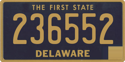 DE license plate 236552