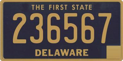 DE license plate 236567