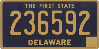DE license plate 236592