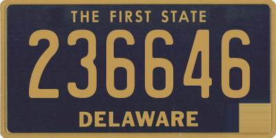 DE license plate 236646