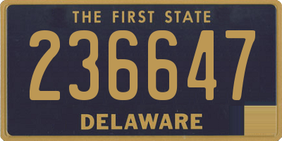 DE license plate 236647