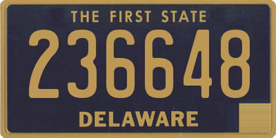 DE license plate 236648