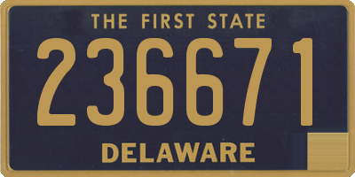 DE license plate 236671