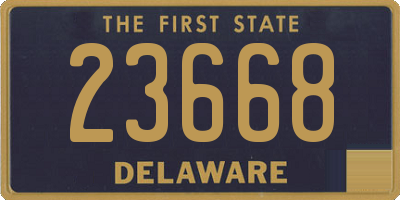 DE license plate 23668