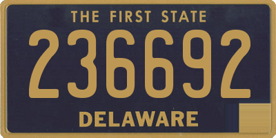 DE license plate 236692