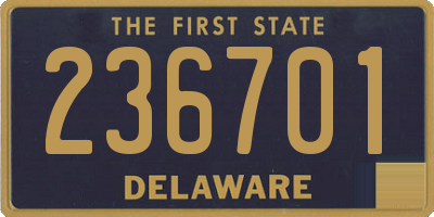 DE license plate 236701