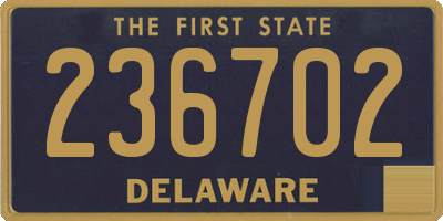 DE license plate 236702