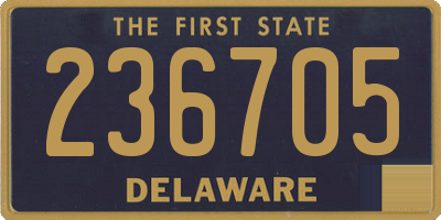 DE license plate 236705
