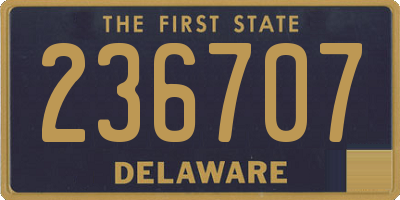 DE license plate 236707