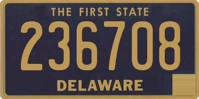 DE license plate 236708