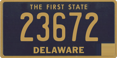 DE license plate 23672