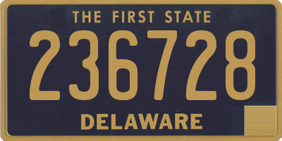 DE license plate 236728