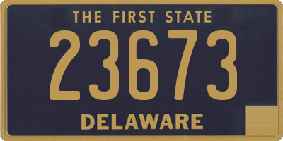 DE license plate 23673