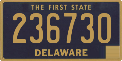 DE license plate 236730
