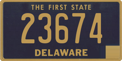 DE license plate 23674