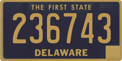 DE license plate 236743