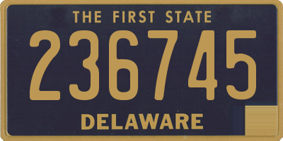 DE license plate 236745
