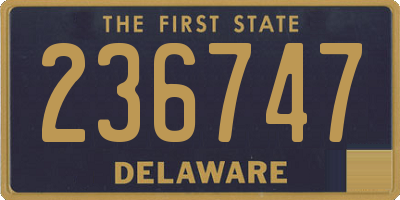 DE license plate 236747