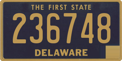 DE license plate 236748