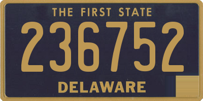 DE license plate 236752