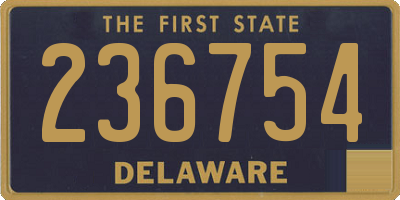 DE license plate 236754