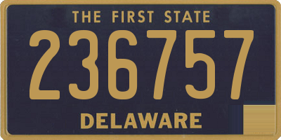 DE license plate 236757