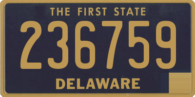 DE license plate 236759