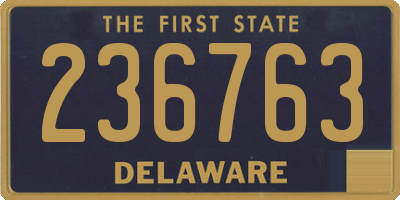 DE license plate 236763