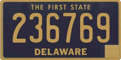 DE license plate 236769
