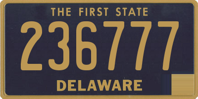 DE license plate 236777
