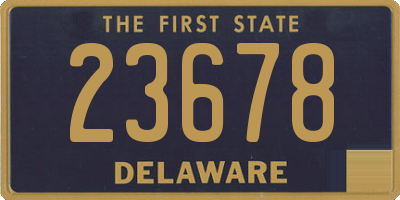 DE license plate 23678