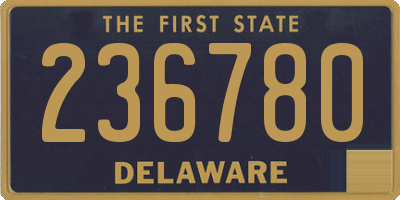 DE license plate 236780