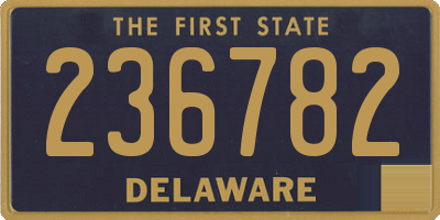 DE license plate 236782