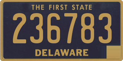 DE license plate 236783