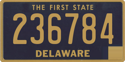 DE license plate 236784