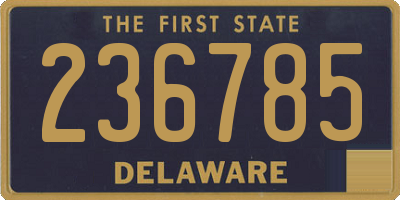 DE license plate 236785