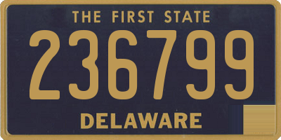 DE license plate 236799