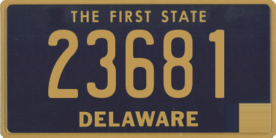 DE license plate 23681