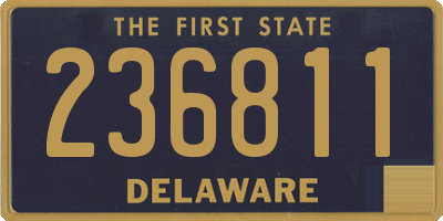 DE license plate 236811